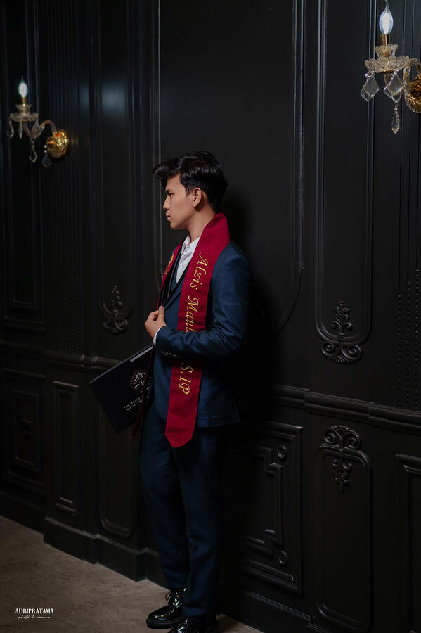 Alaziz Portrait Graduation with Adbi Pratama Photo